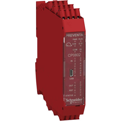 Schneider Electric Preventa XPSMCM Series Safety Controller, 8 Safety Inputs, 2 Safety Outputs, 24 V dc