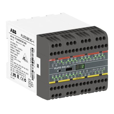 ABB B42 AS-i Pluto Series Safety Controller, 36 Safety Inputs, 6 Safety Outputs, 24 V dc