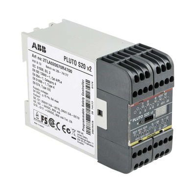 ABB Pluto 2TLA Series Safety Controller, 16 Safety Inputs, 4 Safety Outputs, 24 V dc