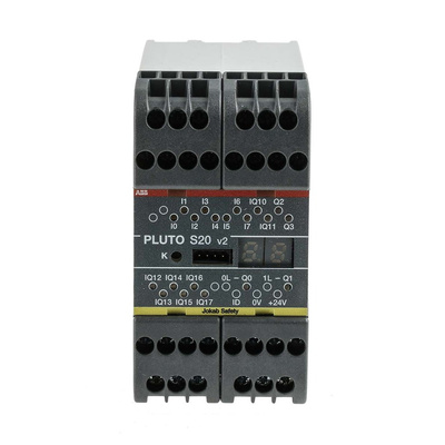 ABB Pluto 2TLA Series Safety Controller, 16 Safety Inputs, 4 Safety Outputs, 24 V dc