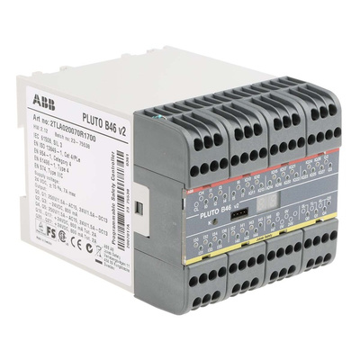 ABB Pluto 2TLA Series Safety Controller, 24 Safety Inputs, 6 Safety Outputs, 24 V dc