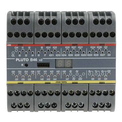 ABB Pluto 2TLA Series Safety Controller, 24 Safety Inputs, 6 Safety Outputs, 24 V dc