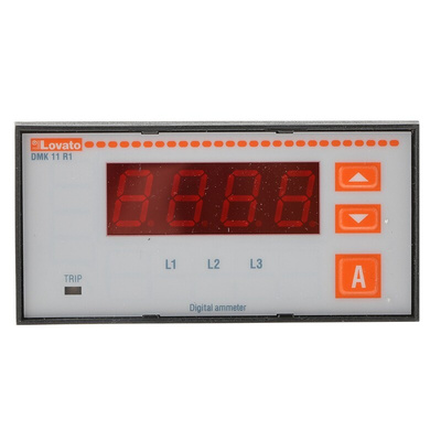 Lovato Digital Ammeter AC, 45mm x 91mm, ±0.5 %