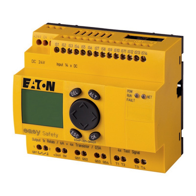 Eaton easySafety Series Safety Controller, 14 Safety Inputs, 9 Safety Outputs, 24 V dc