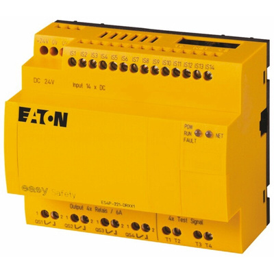Eaton easySafety Series Safety Controller, 14 Safety Inputs, 8 Safety Outputs, 24 V dc
