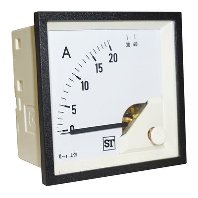 Sifam Tinsley Sigma Analogue Panel Ammeter 20A AC, 68mm x 68mm Moving Iron