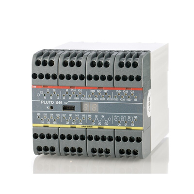 ABB Pluto S46 v2 Series Safety Controller, 24 Safety Inputs, 16 Safety Outputs, 24 V dc