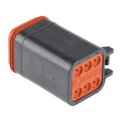 Deutsch, DT Automotive Connector Plug 6 Way, Crimp Termination