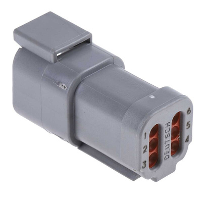 Deutsch, DTM Automotive Connector Socket 6 Way, Crimp Termination