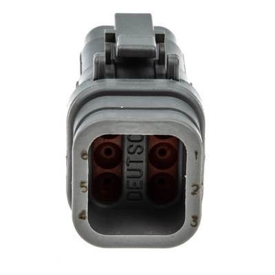 Deutsch, DTM Automotive Connector Plug 6 Way, Crimp Termination