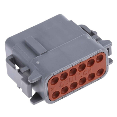 Deutsch, DTM Automotive Connector Plug 12 Way, Crimp Termination