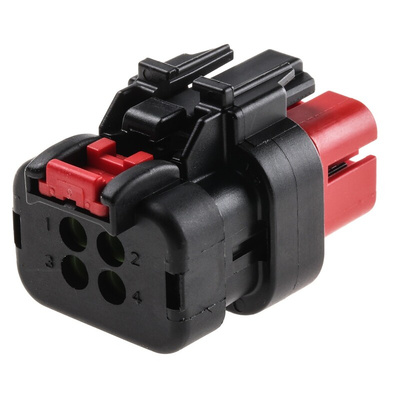 TE Connectivity, AMPSEAL 16 Automotive Connector Socket 4 Way