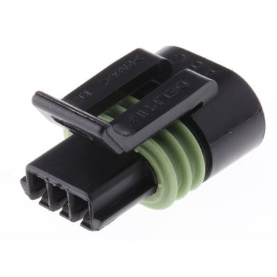 Delphi, Metri-Pack 150.2 Pull-To-Seat Automotive Connector Socket 3 Way, Crimp Termination