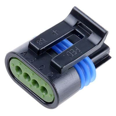 Delphi, Metri-Pack 150.2 Pull-To-Seat Automotive Connector Socket 4 Way, Crimp Termination