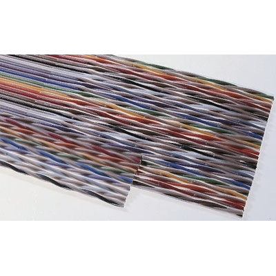 RS PRO 20 Way Twisted Ribbon Cable, 26.06 mm Width