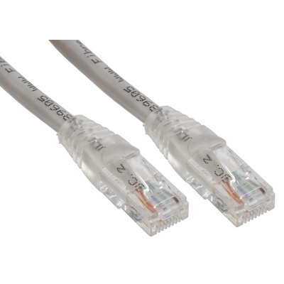 RS PRO Grey Cat6 Cable U/UTP PVC Male RJ45/Male RJ45, Terminated, 500mm