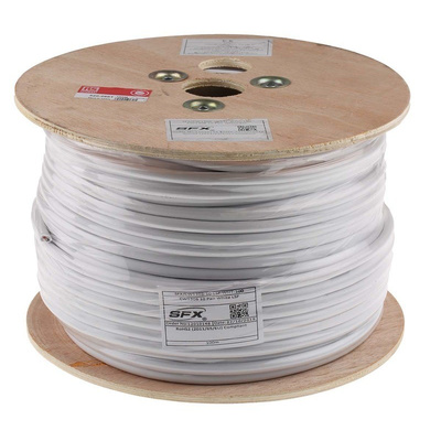 RS PRO 10 Pairs 100m CW1308 20 Core Telephone Cable White Sheath 300 V