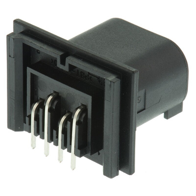 TE Connectivity, Micro Quadlok System Automotive Connector Plug 4 Way, Solder Termination