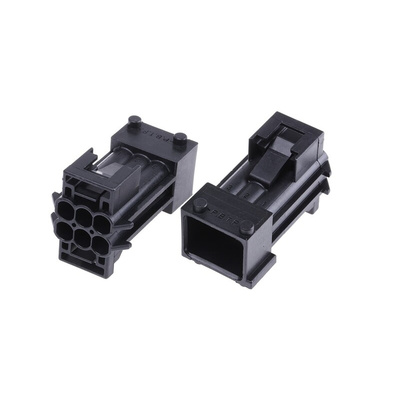 TE Connectivity, Junior Power Timer Automotive Connector Plug 6 Way, Solder Termination