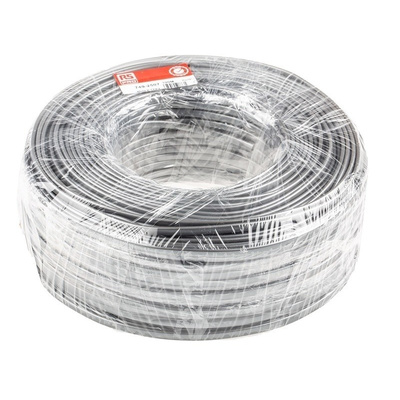 RS PRO 2 Pairs 100m 4 Core Telephone Cable, Unshielded, 26 AWG Silver Sheath 150 V, 0.14 mm² CSA