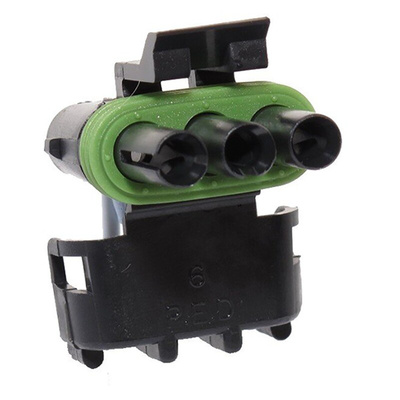 Delphi, Weather-Pack Automotive Connector Socket 3 Way, Crimp Termination