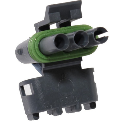 Delphi, Weather-Pack Automotive Connector Plug 3 Way, Crimp Termination