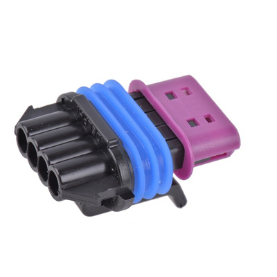 Delphi, GT 150 Automotive Connector Socket 4 Way, Crimp Termination