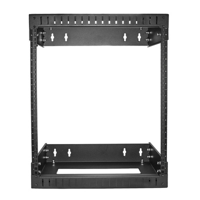 12U Server Rack With Steel 2-Post Frame in Black
