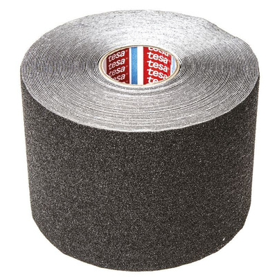 Tesa Black Anti-Slip Flooring PVC Tape With Solid Surface Finish 15m (Length) 100mm (Width) 0.81mm (Thickness)