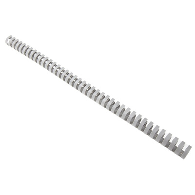 RS PRO Grey Slotted Flexible Panel Trunking - Flexible Slot, W20 mm x D20mm, L0.5m, Polypropylene