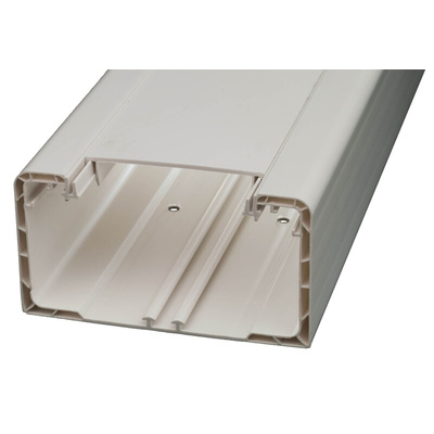RS PRO White Parapet Trunking, W110 mm x D70mm, L2m, PVC