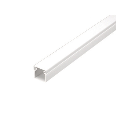 RS PRO White Cable Trunking, W15 mm x D25mm, L2m, PVC