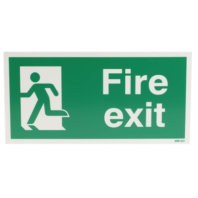 PVC FIRE EXIT, Fire Exit, English, Exit Sign