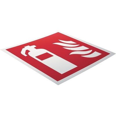 RS PRO Plastic Fire Safety Sign, Fire Extinguisher Sign With Pictogram Only, 200 x 200mm
