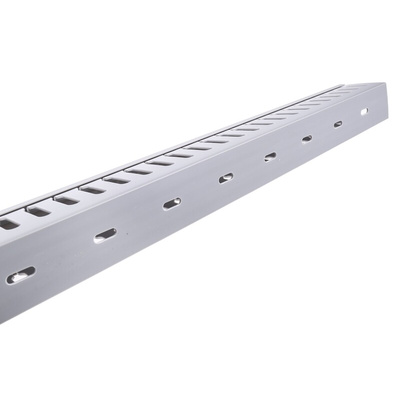 RS PRO Grey Slotted Panel Trunking - Open Slot, W40 mm x D60mm, L1m, PVC