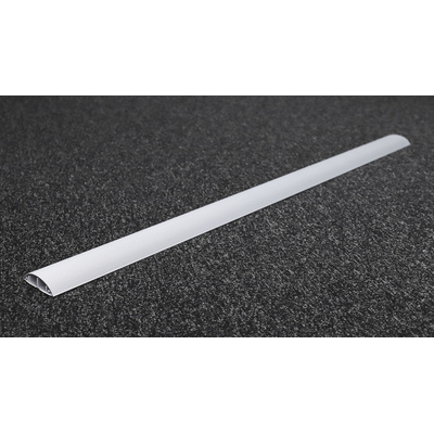 RS PRO Grey Floor Trunking - Closed Slot, W70 mm x D16mm, L1m, Aluminium Alloy (Lid), PVC (Base)