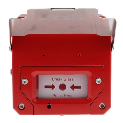 Moflash Red Break Glass Call Point, Break Glass Operated, Resettable