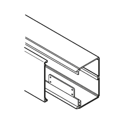Planet-Wattohm Viadis White Industrial Trunking - Closed Slot, W120 mm x D40mm, L2m, PVC
