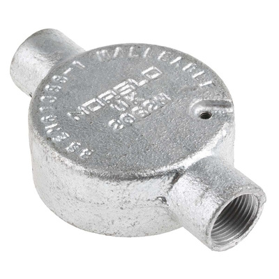 RS PRO Through Box, Conduit Fitting, 20mm Nominal Size, Steel