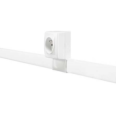 Planet-Wattohm Keva White Mini Trunking - Closed Slot, W32 mm x D12mm, L2.1m, PVC