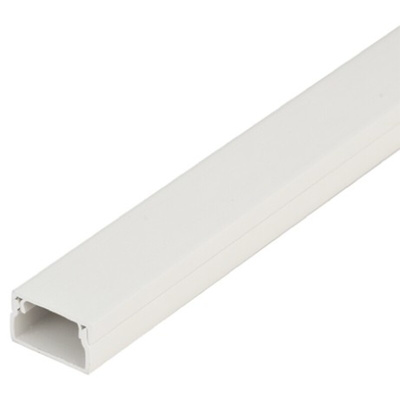 Schneider Electric SA White Mini Trunking Self-Adhesive - Closed Slot, W16 mm x D16mm, L3m, uPVC