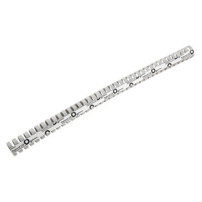 RS PRO Grey Slotted Flexible Panel Trunking - Flexible Slot, W30 mm x D30mm, L0.5m, Polypropylene