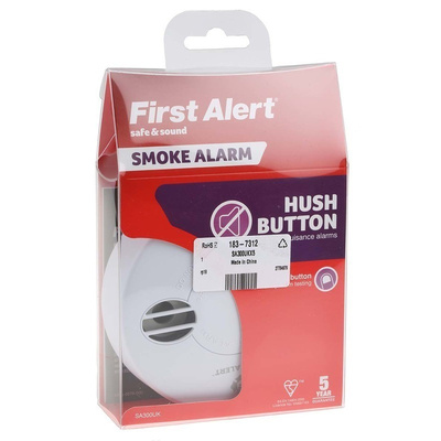 First Alert Smoke Detector, 85dB, 9V dc