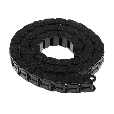 Igus 7, e-chain Black Cable Chain - Flexible Slot, W22.5 mm x D15mm, L1m, 38 mm Min. Bend Radius, Igumid G
