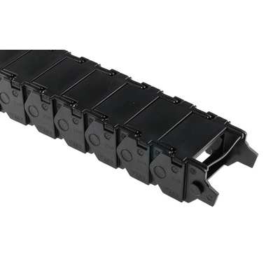 Igus 17, e-chain Black Cable Chain - Flexible Slot, W60.5 mm x D39mm, L1m, 75 mm Min. Bend Radius, Igumid G
