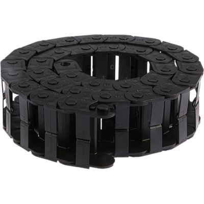 Igus E14, e-chain Black Cable Chain - Flexible Slot, W62 mm x D25mm, L1m, 48 mm Min. Bend Radius, Igumid NB