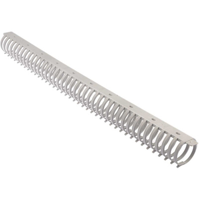 Hager Standard Grey Slotted Flexible Panel Trunking - Flexible Slot, W43 mm x D45mm, L0.5m, Polyamide