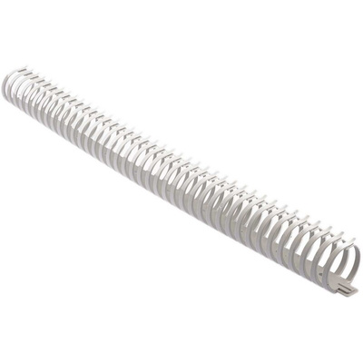 Hager Standard Grey Slotted Flexible Panel Trunking - Flexible Slot, W43 mm x D45mm, L0.5m, Polyamide