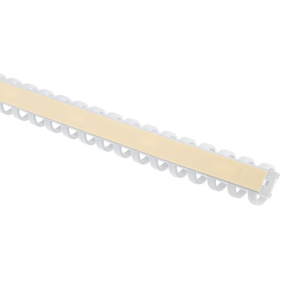 Hager Self Adhesive Grey Slotted Flexible Panel Trunking - Flexible Slot, W23 mm x D21mm, L0.5m, Polyamide