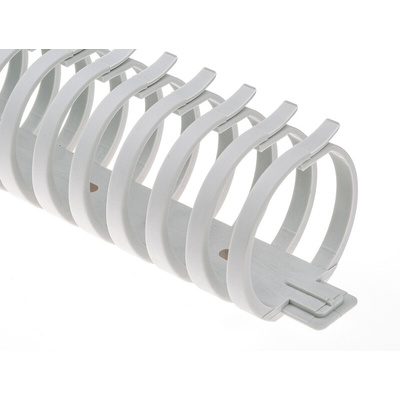 Hager Self Adhesive Grey Slotted Flexible Panel Trunking - Flexible Slot, W43 mm x D45mm, L0.5m, Polyamide